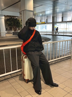 「SINSS（シンス）のアイテム（バッグ）」を使った、くもるさん（メンズ・167cm）の冬コーディネート