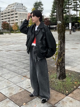 「アイテム（ブルゾン）」を使った、くもるさん（メンズ・166cm）の秋コーディネート