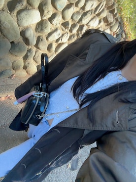 「アイテム（トレンチコート）」を使った、ムツミさん（レディース・162cm・30代）の冬コーディネート