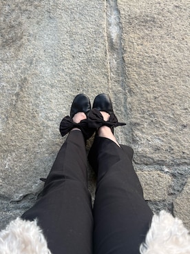 「アイテム（バレエシューズ）」を使った、ムツミさん（レディース・162cm）の冬コーディネート