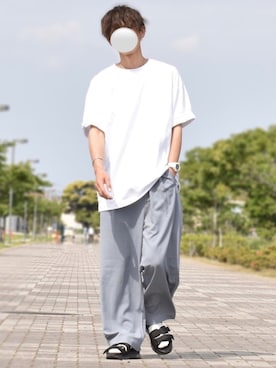 「ZIP FIVE（ジップファイブ）のアイテム（シューズ）」を使った、y_Oさん（メンズ・168cm）の夏コーディネート