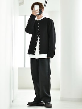 「アイテム（カーディガン/ボレロ）」を使った、y_Oさん（メンズ・168cm）の冬コーディネート