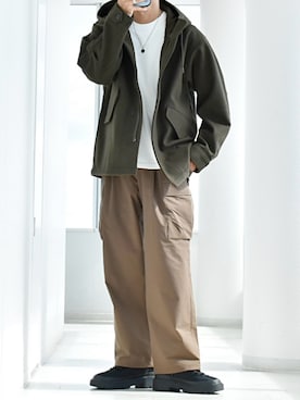 「アイテム（ブルゾン）」を使った、y_Oさん（メンズ・168cm）の秋コーディネート