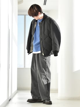 「アイテム（タンクトップ）」を使った、y_Oさん（メンズ・168cm）の冬コーディネート