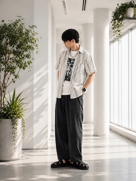 「ikka（イッカ）のアイテム」を使った、y_Oさん（メンズ・168cm）の夏コーディネート