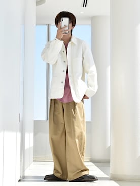 「アイテム（デニムジャケット）」を使った、y_Oさん（メンズ・168cm）の春コーディネート