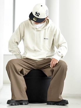 「アイテム（トップス）」を使った、y_Oさん（メンズ・168cm）の秋コーディネート