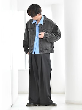 「GU（ジーユー）のアイテム（ジャケット/アウター）」を使った、y_Oさん（メンズ・168cm）の春コーディネート