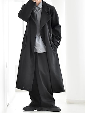 「アイテム（チェスターコート）」を使った、y_Oさん（メンズ・168cm）の秋コーディネート