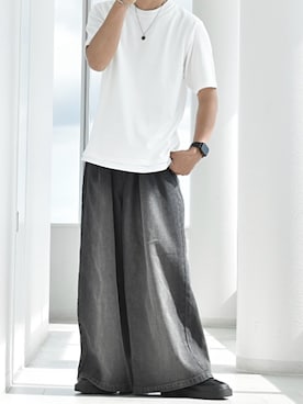 「アイテム（タンクトップ）」を使った、y_Oさん（メンズ・168cm）の秋コーディネート