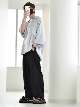 「CREARE LINO」｜「アイテム（サンダル）」を使った、y_Oさん（メンズ・168cm）の夏コーディネート