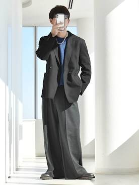 「PLST（プラステ）のアイテム」を使った、y_Oさん（メンズ・168cm）の冬コーディネート