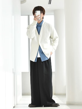 「PLST（プラステ）のアイテム（スラックス）」を使った、y_Oさん（メンズ・168cm）の春コーディネート