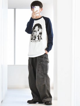 「RUUBON（ルーボン）のアイテム（タンクトップ）」を使った、y_Oさん（メンズ・168cm）の冬コーディネート