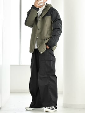 「アイテム（マウンテンパーカー）」を使った、y_Oさん（メンズ・168cm）の冬コーディネート