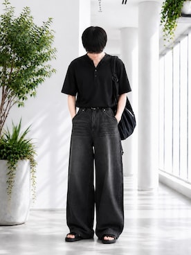 「GU（ジーユー）のアイテム（パンツ）」を使った、y_Oさん（メンズ・168cm）の夏コーディネート