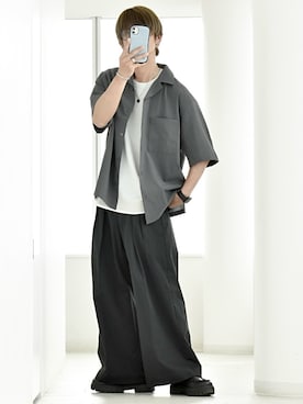 「PLST（プラステ）のアイテム」を使った、y_Oさん（メンズ・168cm）の夏コーディネート