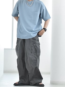 「GU（ジーユー）のアイテム」を使った、y_Oさん（メンズ・168cm）の夏コーディネート