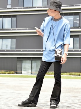 「CREARELINOコーデ」｜「アイテム（帽子）」を使った、y_Oさん（メンズ・168cm）の夏コーディネート