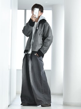 「PLST（プラステ）のアイテム」を使った、y_Oさん（メンズ・168cm）の冬コーディネート