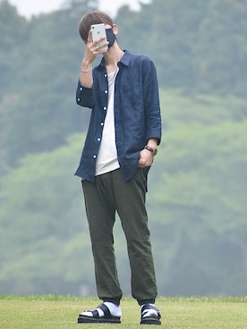 「URBAN RESEARCH Sonny Label（アーバンリサーチサニーレーベル）のアイテム（パンツ）」を使った、y_Oさん（メンズ・168cm）の春コーディネート
