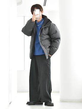 「PLST（プラステ）のアイテム」を使った、y_Oさん（メンズ・168cm）の冬コーディネート