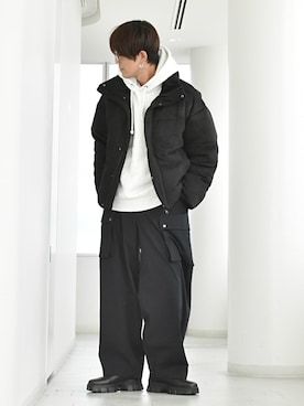 「アイテム（カーゴパンツ）」を使った、y_Oさん（メンズ・168cm）の秋コーディネート