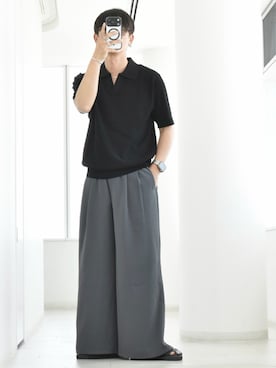 「PLST（プラステ）のアイテム」を使った、y_Oさん（メンズ・168cm）の夏コーディネート