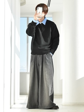 「PLST（プラステ）のアイテム」を使った、y_Oさん（メンズ・168cm）の冬コーディネート