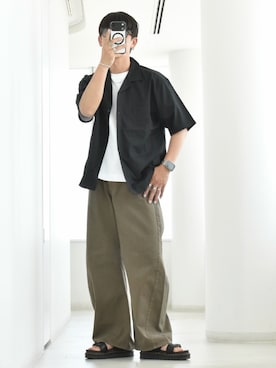「PLST（プラステ）のアイテム」を使った、y_Oさん（メンズ・168cm）の夏コーディネート
