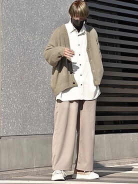 「act'm（アクトム）のアイテム（パンツ）」を使った、y_Oさん（メンズ・168cm）の冬コーディネート