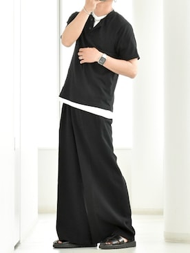 「PLST（プラステ）のアイテム」を使った、y_Oさん（メンズ・168cm）の夏コーディネート