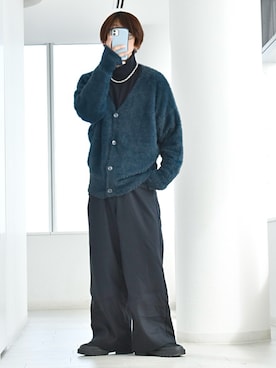 「アイテム（スラックス）」を使った、y_Oさん（メンズ・168cm）の秋コーディネート