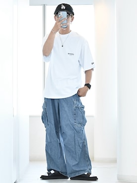 「アイテム（帽子）」を使った、y_Oさん（メンズ・168cm）の夏コーディネート
