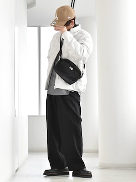 「アイテム（ダウンジャケット/コート）」を使った、y_Oさん（メンズ・168cm）の冬コーディネート