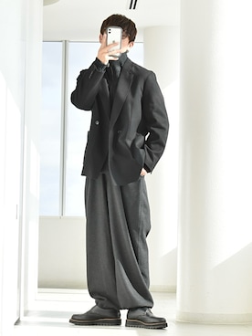 「PLST（プラステ）のアイテム」を使った、y_Oさん（メンズ・168cm）の冬コーディネート