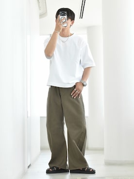 「PLST（プラステ）のアイテム」を使った、y_Oさん（メンズ・168cm）の夏コーディネート