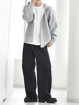 「アイテム（スウェット）」を使った、y_Oさん（メンズ・168cm）の秋コーディネート