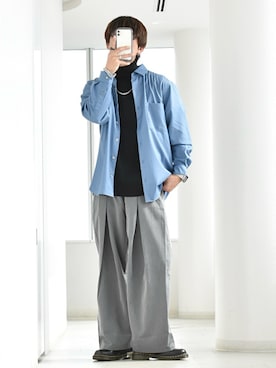 「PLST（プラステ）のアイテム」を使った、y_Oさん（メンズ・168cm）の春コーディネート