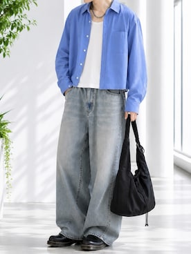 「GU（ジーユー）のアイテム（パンツ）」を使った、y_Oさん（メンズ・168cm）の秋コーディネート