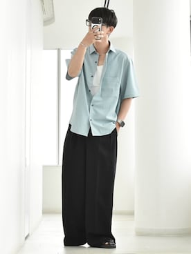 「PLST（プラステ）のアイテム」を使った、y_Oさん（メンズ・168cm）の夏コーディネート