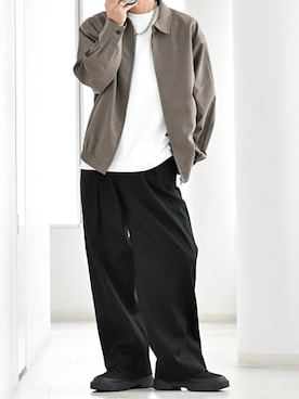 「アイテム（ブルゾン）」を使った、y_Oさん（メンズ・168cm）の秋コーディネート