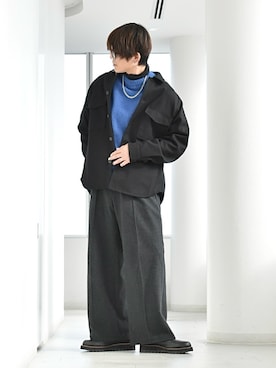 「PLST（プラステ）のアイテム」を使った、y_Oさん（メンズ・168cm）の冬コーディネート