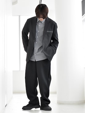 「アイテム（スウェットパンツ）」を使った、y_Oさん（メンズ・168cm）の秋コーディネート