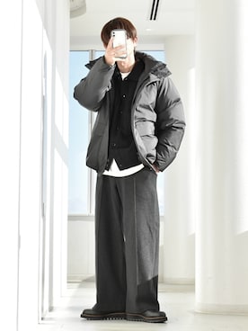 「PLST（プラステ）のアイテム」を使った、y_Oさん（メンズ・168cm）の冬コーディネート