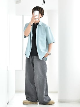 「PLST（プラステ）のアイテム」を使った、y_Oさん（メンズ・168cm）の春コーディネート