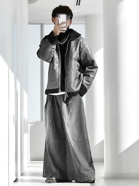 「PLST（プラステ）のアイテム」を使った、y_Oさん（メンズ・168cm）の冬コーディネート