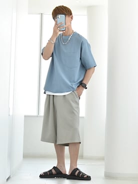 「夏コーデ」｜「アイテム（ジャケット/アウター）」を使った、y_Oさん（メンズ・168cm）の夏コーディネート