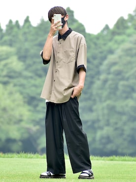 「act'm（アクトム）のアイテム（パンツ）」を使った、y_Oさん（メンズ・168cm）の夏コーディネート