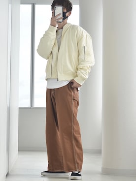 「GLOSTER（グロスター）のアイテム（ジャケット/アウター）」を使った、y_Oさん（メンズ・168cm）の秋コーディネート